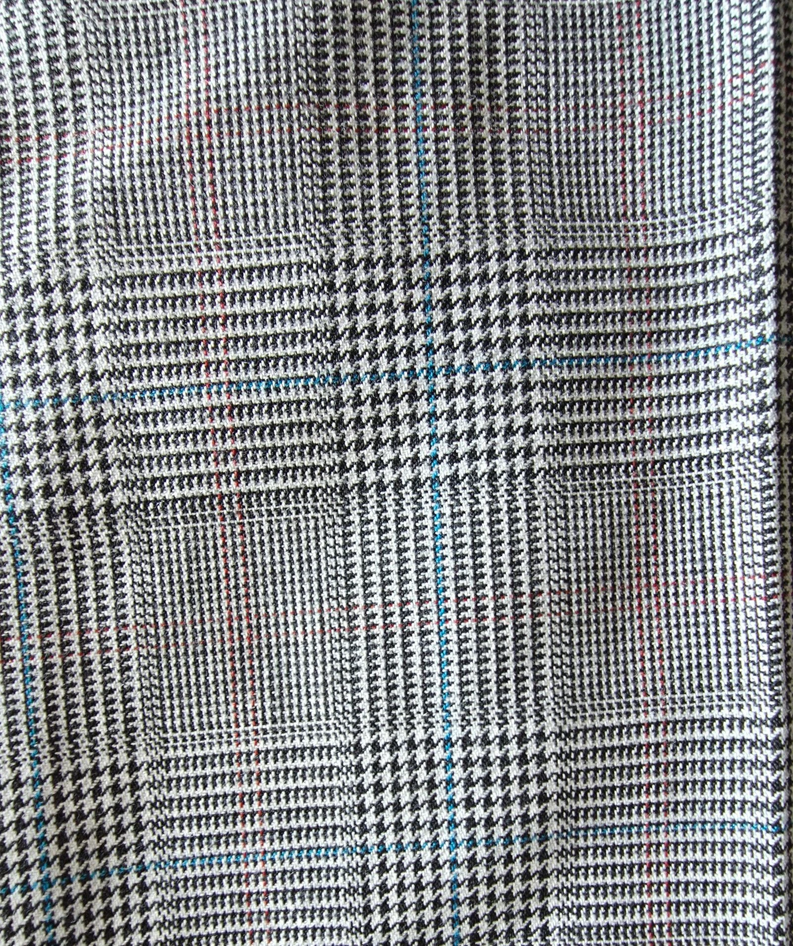 Pantalón de pinzas príncipe de Gales gris talle alto 38 M pantalón tailleur vintage – photo 4